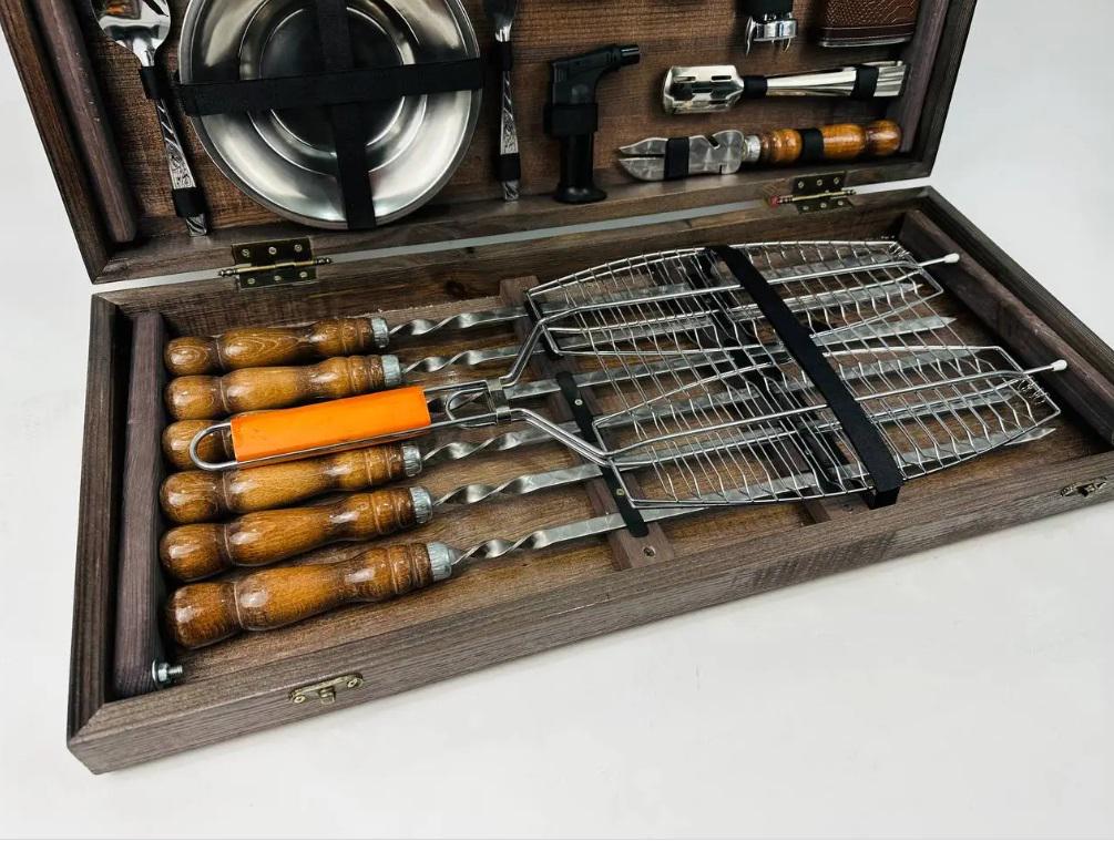 Набор шампуров в кейс Титан (21-10-KS-7505) - фото 3 Набор шампуров в кейс Титан (21-10-KS-7505) - фото 3