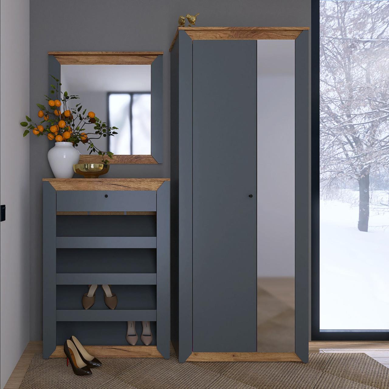 Прихожая Эверест Нордик-6 Дуб крафт золотой/Белый (181410)