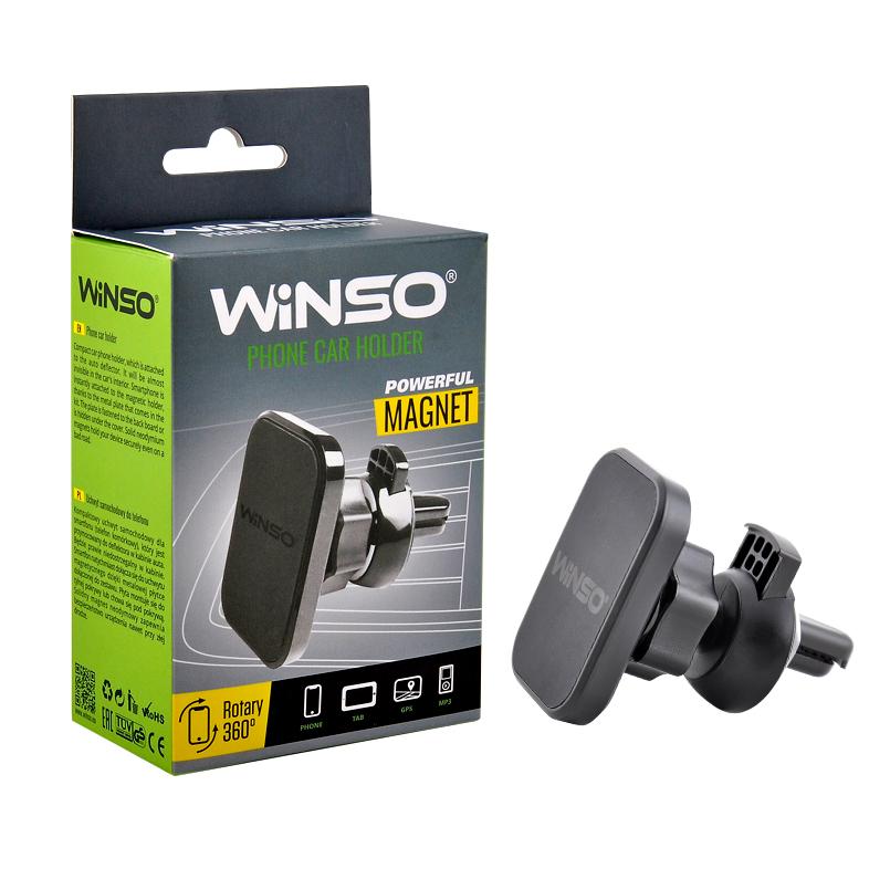 Держатель для телефона в автомагнитный на дефлектор с вращающимся шарообразным шарниром (201260) Держатель для телефона в автомагнитный на дефлектор с вращающимся шарообразным шарниром (201260)