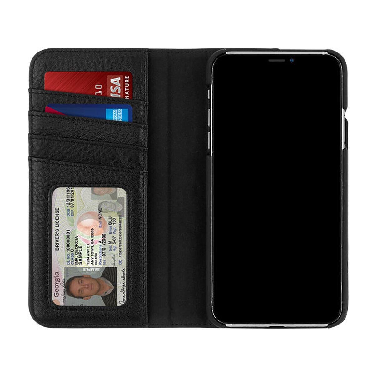 Защитный чехол книжка наутральная кожа Case-Mate Wallet Folio для iPhone 11 Pro Черный