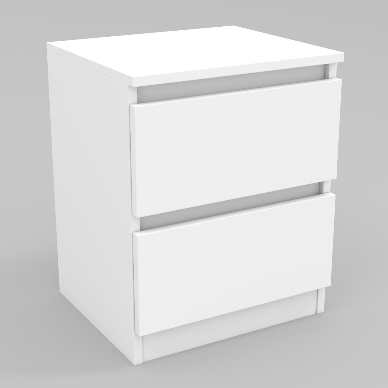 Тумба прикроватная Kontinent 2 ящика 40х35х50 см Белый