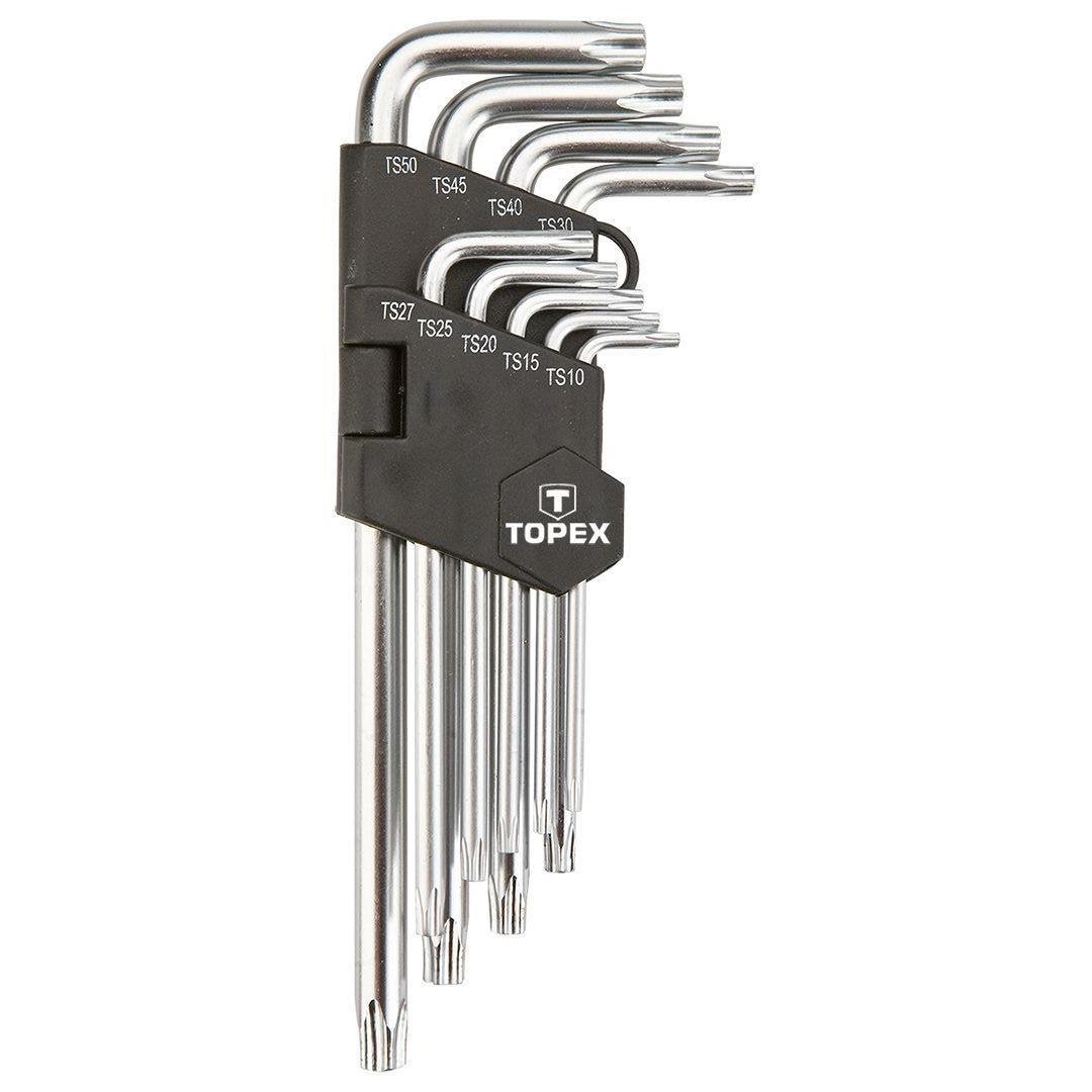 Набор пятигранных ключей Topex TS10-50 9 шт. пятигранники удлиненные (22750)