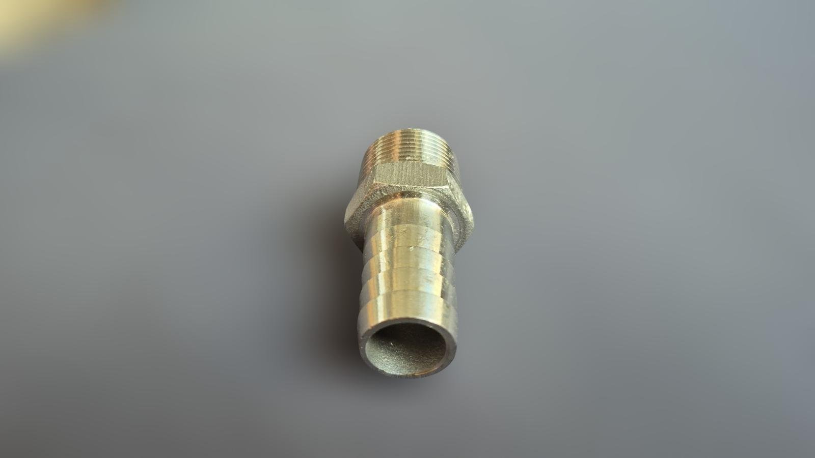 Штуцер шланговий різьбовий DN20 AISI304 BSPP ялинка н/ж сталь ЗР 20 мм 3/4" (29203028) - фото 6