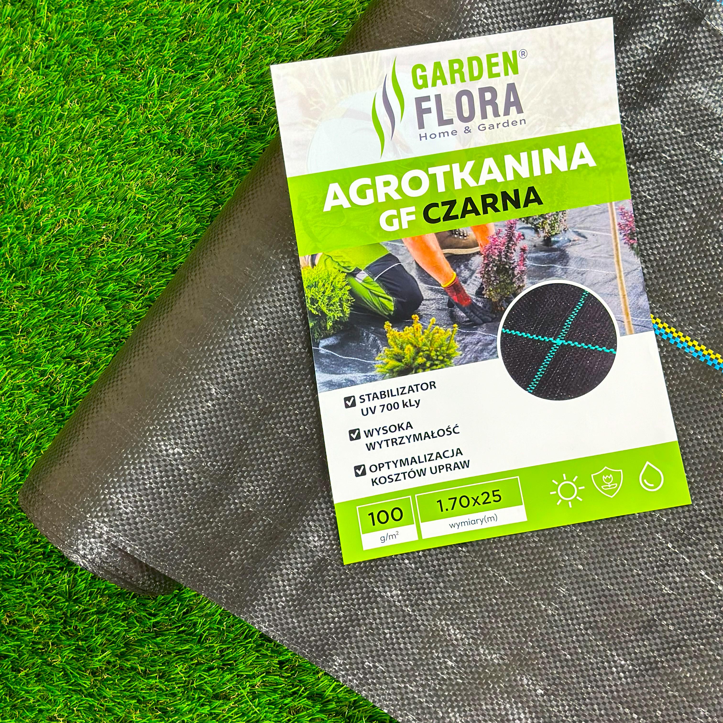 Агроткань Garden flora 100 г/м² 1,70 х 25 м Черный