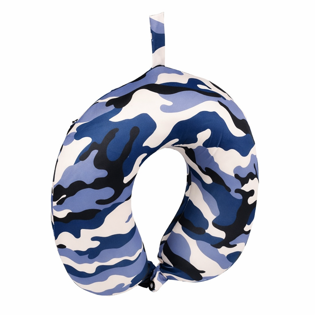 Подушка-подкова для путешествий COMO R32617 30х25 см Сине-серый/Белый (32709205)