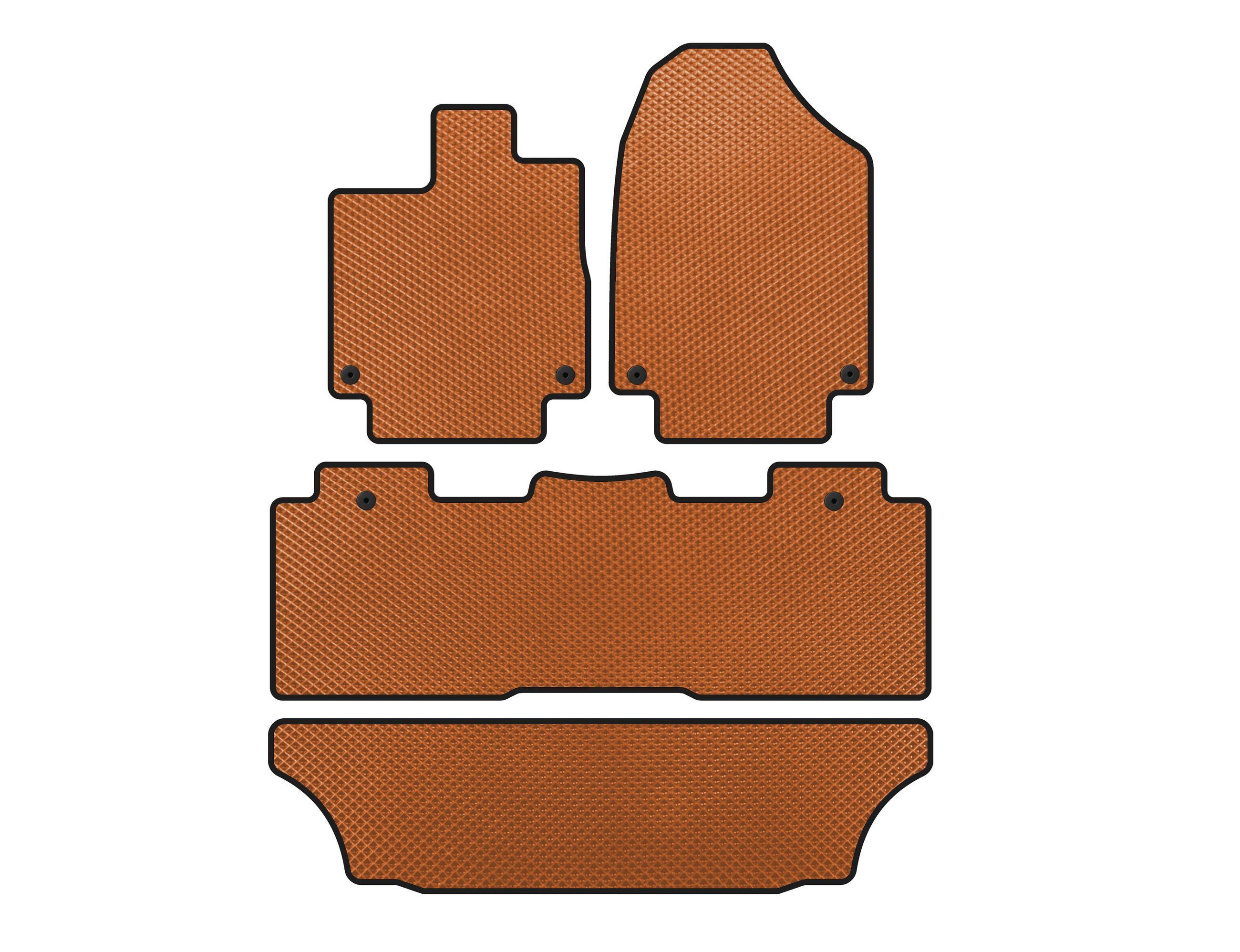 Коврики Digital Designs EVA 3 ряда для Honda Odyssey этилвинилацетат Оранжевый (144583)