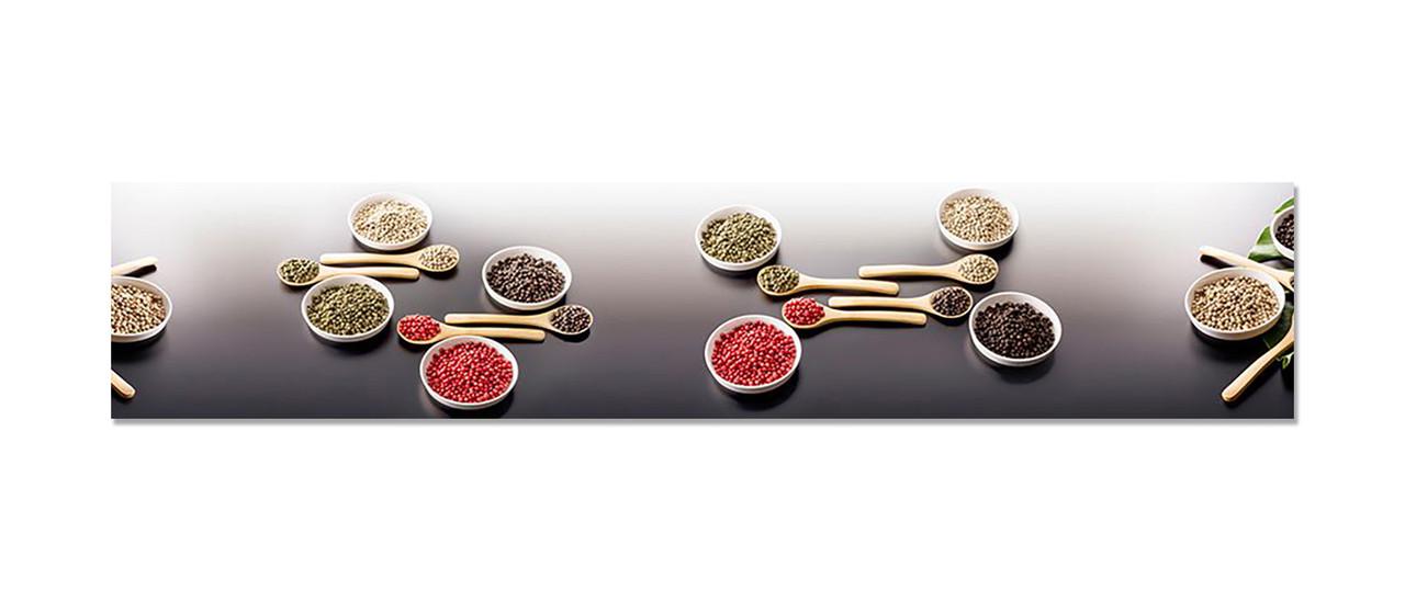 Фартук кухонный Перец специя ложки 60х300 см Серый