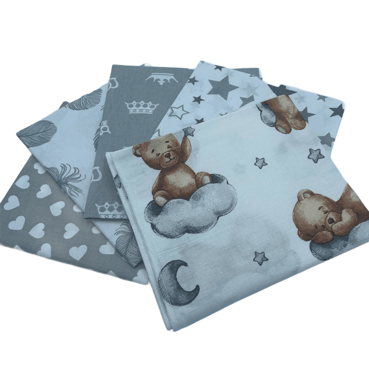 Детские пеленки из натуральной хлопковой ткани 90х80 см 5 шт. Серый (2585988026)