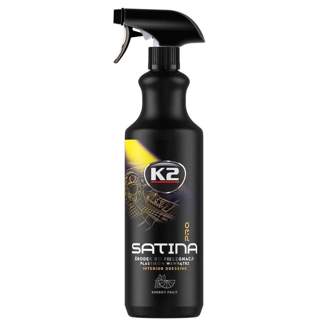 Засіб для догляду за панеллю приладів та пластиковими деталями K2 Satina Pro Енергія фруктів 1 л