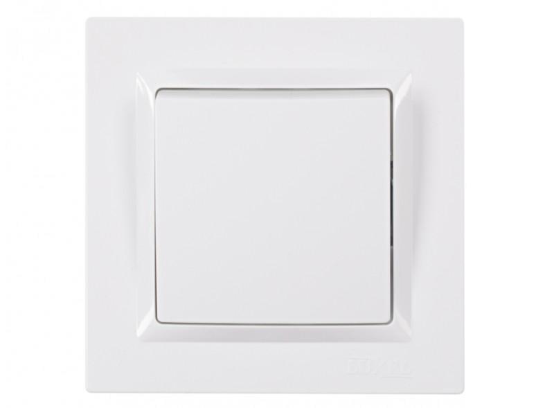 Выключатель одноклавишный Luxel JAZZ 9002 Белый (27551684)