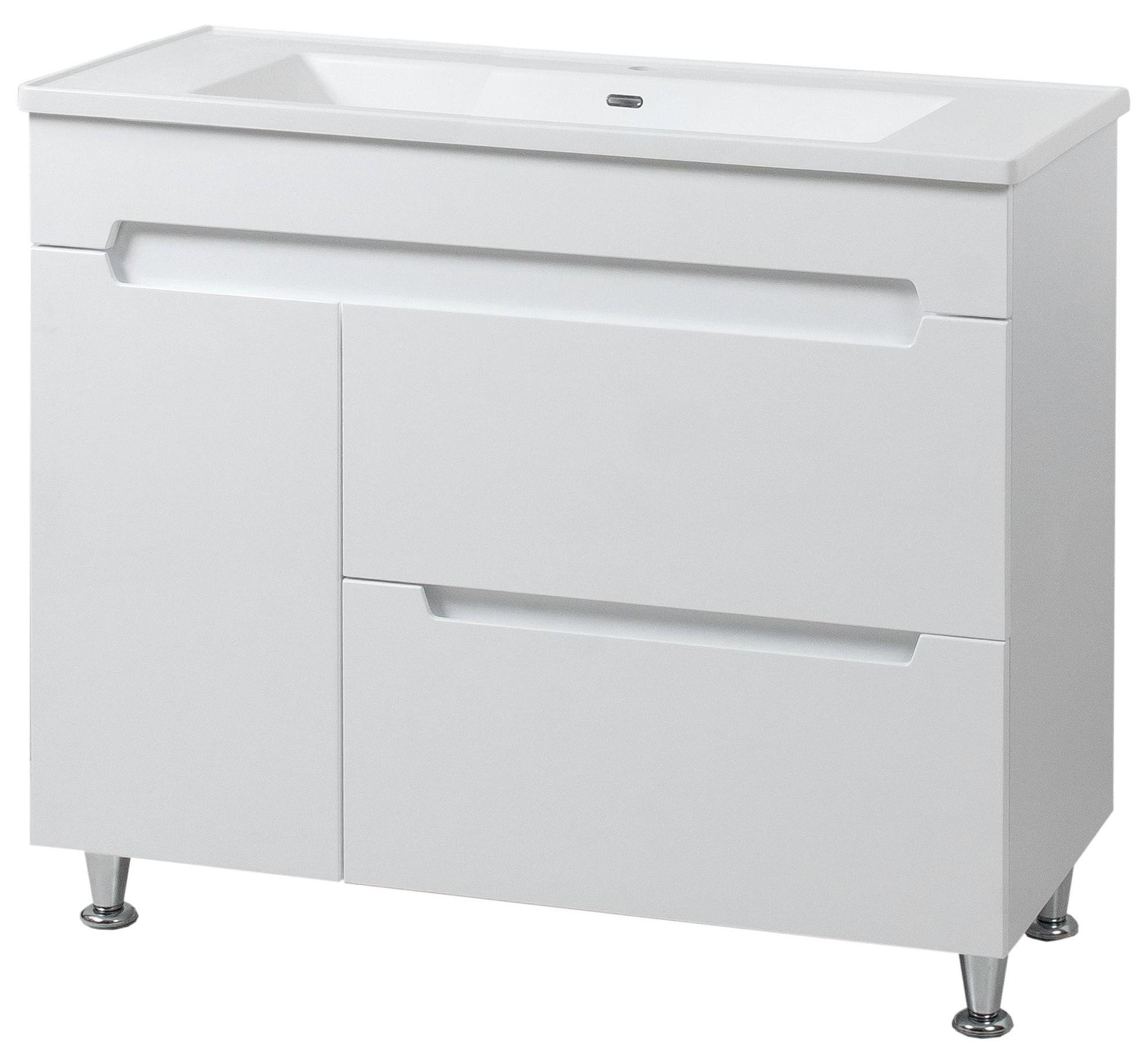 Тумба ЮВВИС Марко Т-8 100 см К с умывальником Канте искусственный камень (14719284)