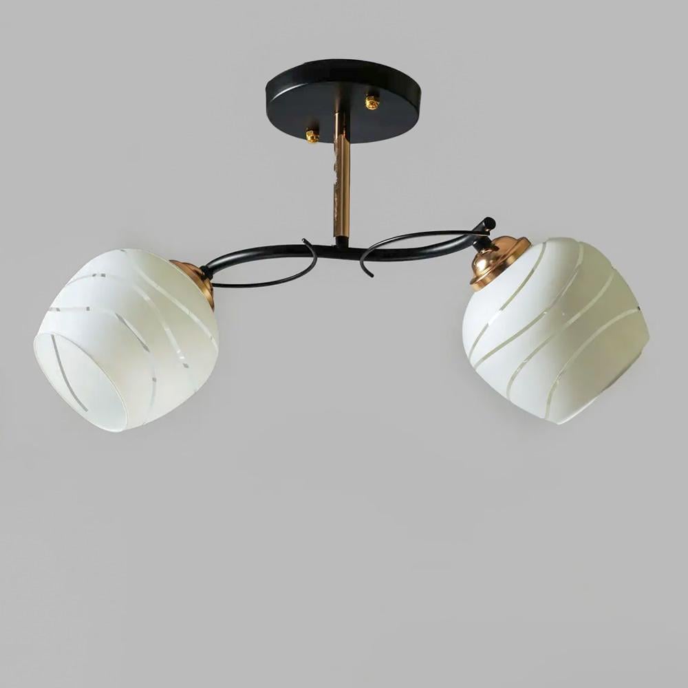 Люстра потолочная Light House SW-19328/2 FGD/BK 400х220х260 мм Золотой/Черный/Белый