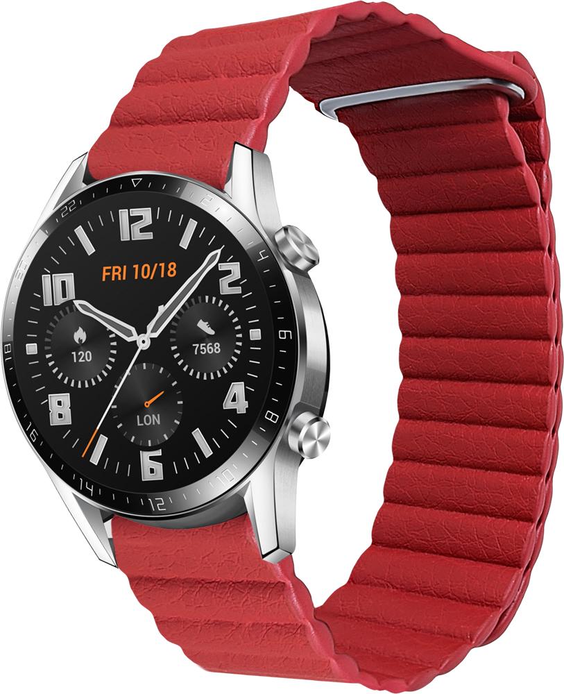 Ремешок кожаный Genis для Huawei Watch GT 2 46 мм Red (26516-2D) Ремешок кожаный Genis для Huawei Watch GT 2 46 мм Red (26516-2D)
