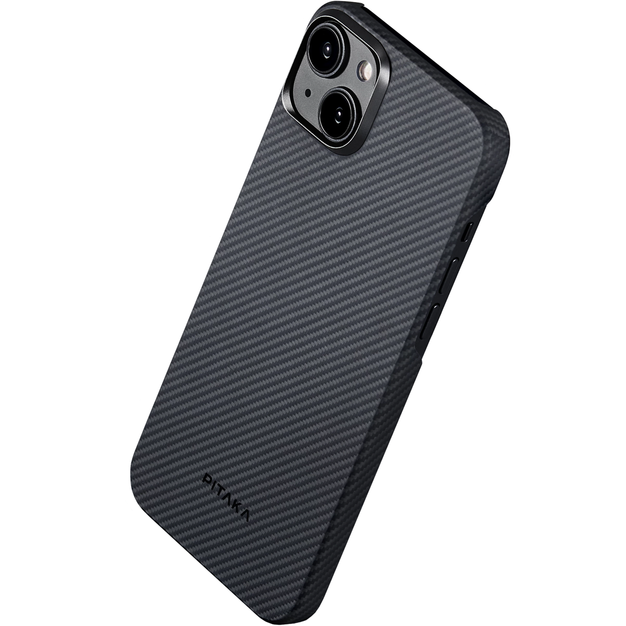 Чехол накладка Pitaka MagEZ Case 4 Twill 1500D for iPhone 15 Plus, Black/Grey (KI1501M) - фото 4