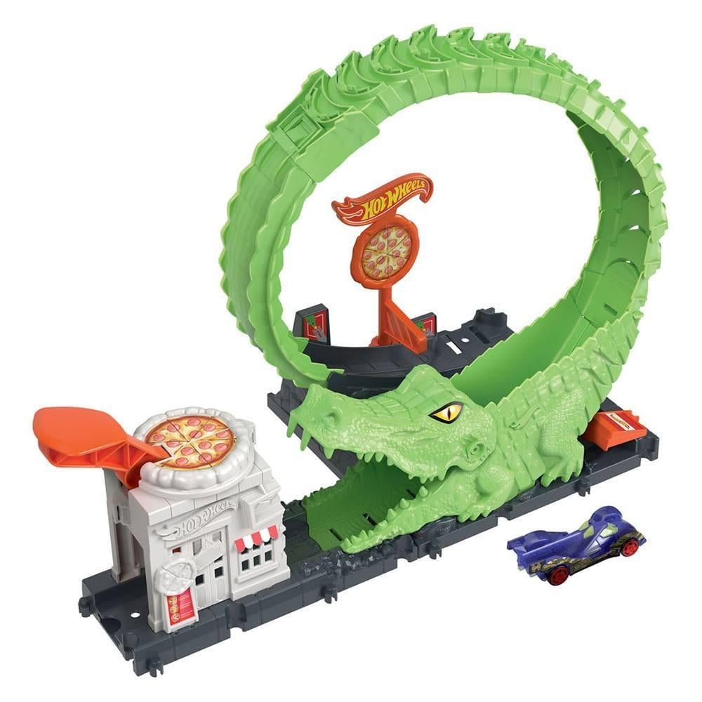 Трек Hot Wheels City Gator Loop Attack Небезпечні істоти Атака крокодила регульована петля (21182100)