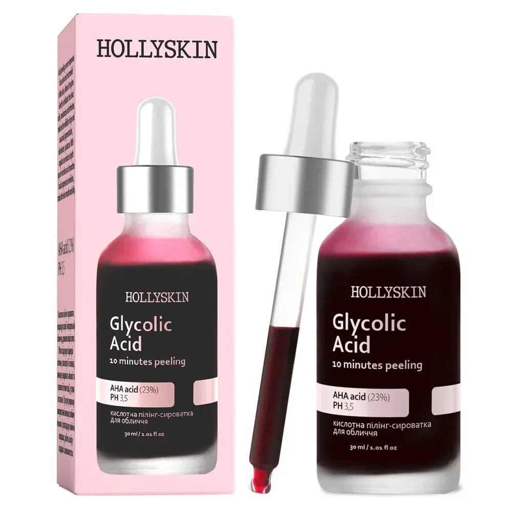 Сироватка-пілінг для обличчя кислотна HOLLYSKIN Glycolic Acid 30 мл (0243h)