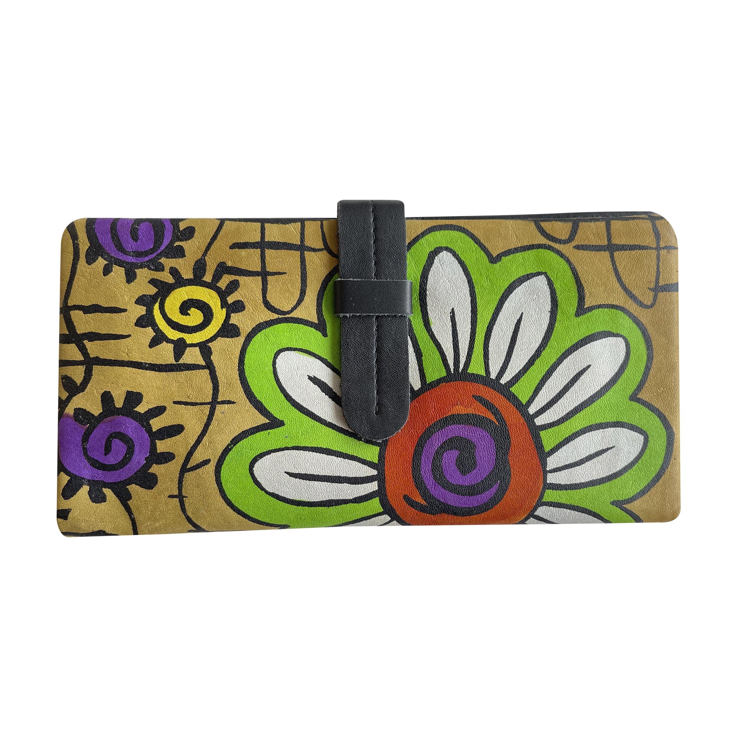 Кошелек кожаный женский Silk Route А-1915 Цветы Хаки (13425495)