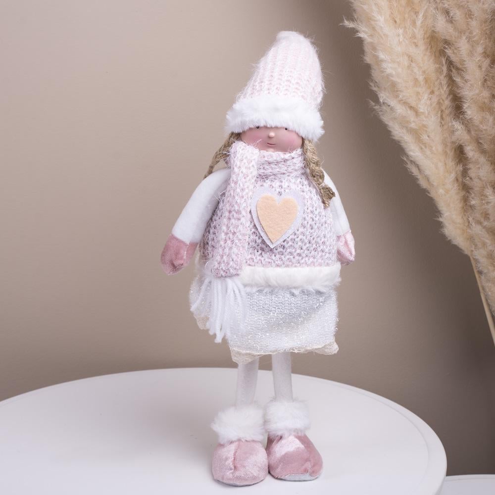 Статуэтка новогодняя из ткани Девочка зимняя (3290-1)