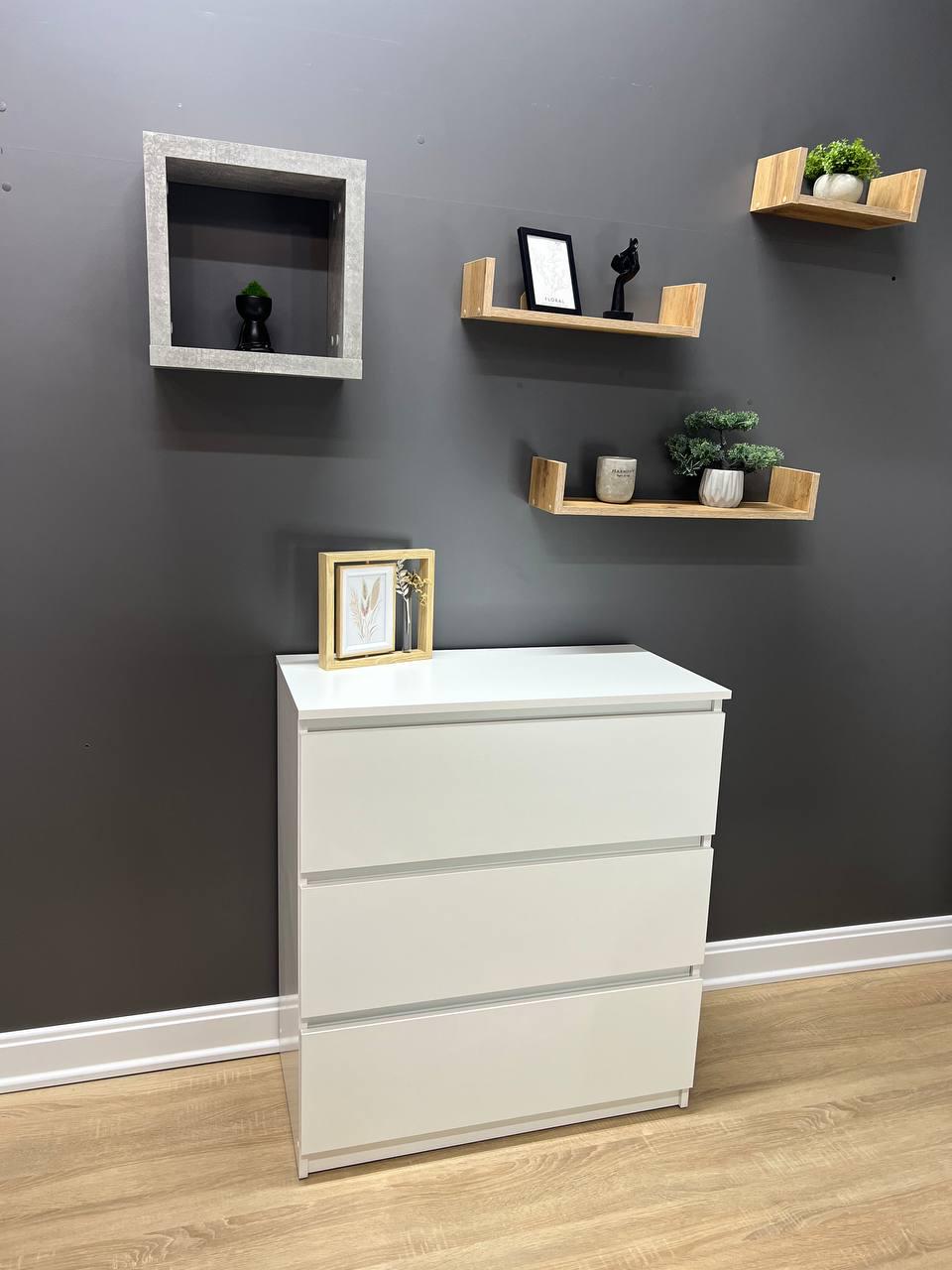 Комод Даллас 3 шухляди 910х805х410 мм Білий - фото 4 Комод Даллас 3 шухляди 910х805х410 мм Білий - фото 4