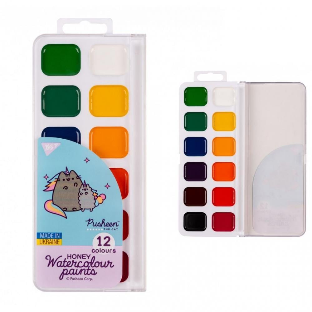 Фарби акварельні Yes Pusheen 8 кол. Медовий (110275)