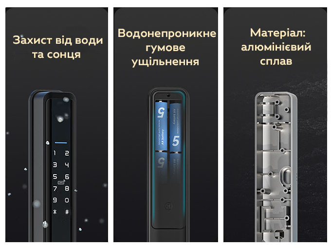 Замок дверний електронний NaviCat F5 Pro з додатком Tuya Silver (3_06869) - фото 6