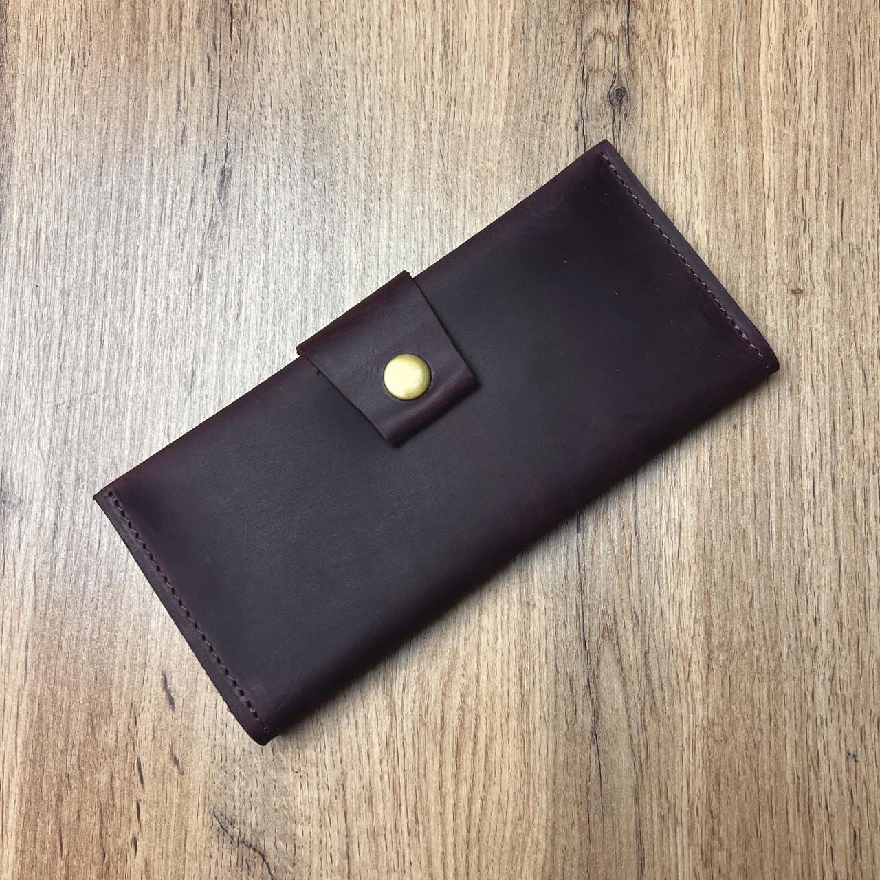 Кошелек из натуральной кожи 20 см Бордо (b009-3)