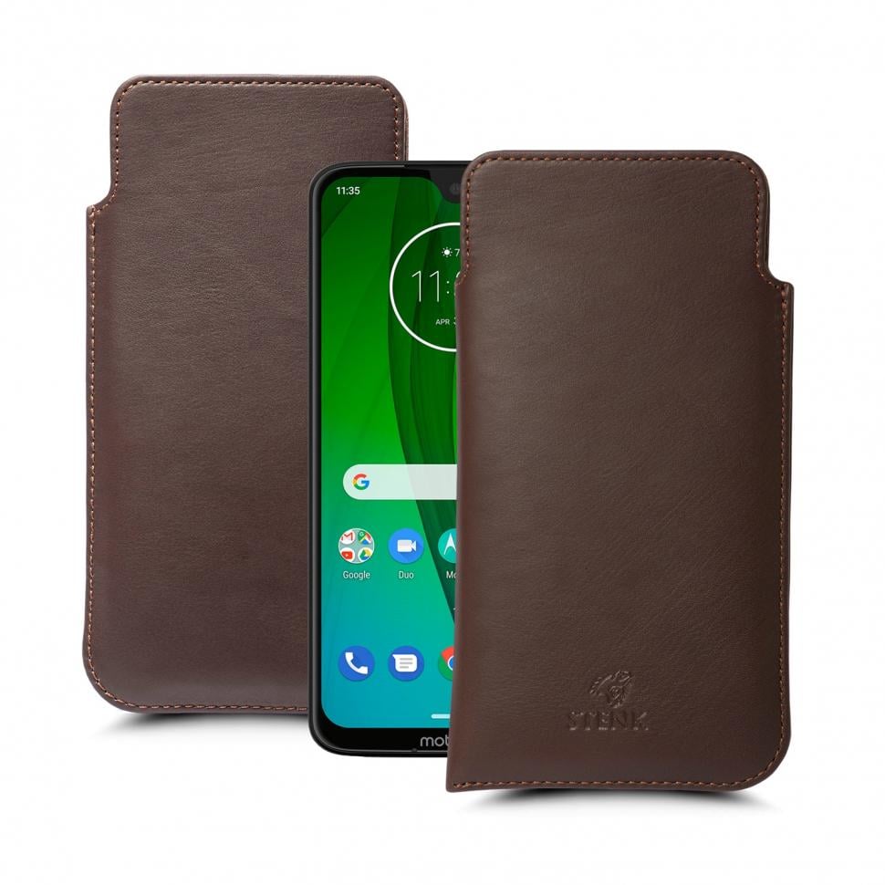 Футляр Stenk Elegance для Motorola Moto G7 Plus Коричневый (63378)