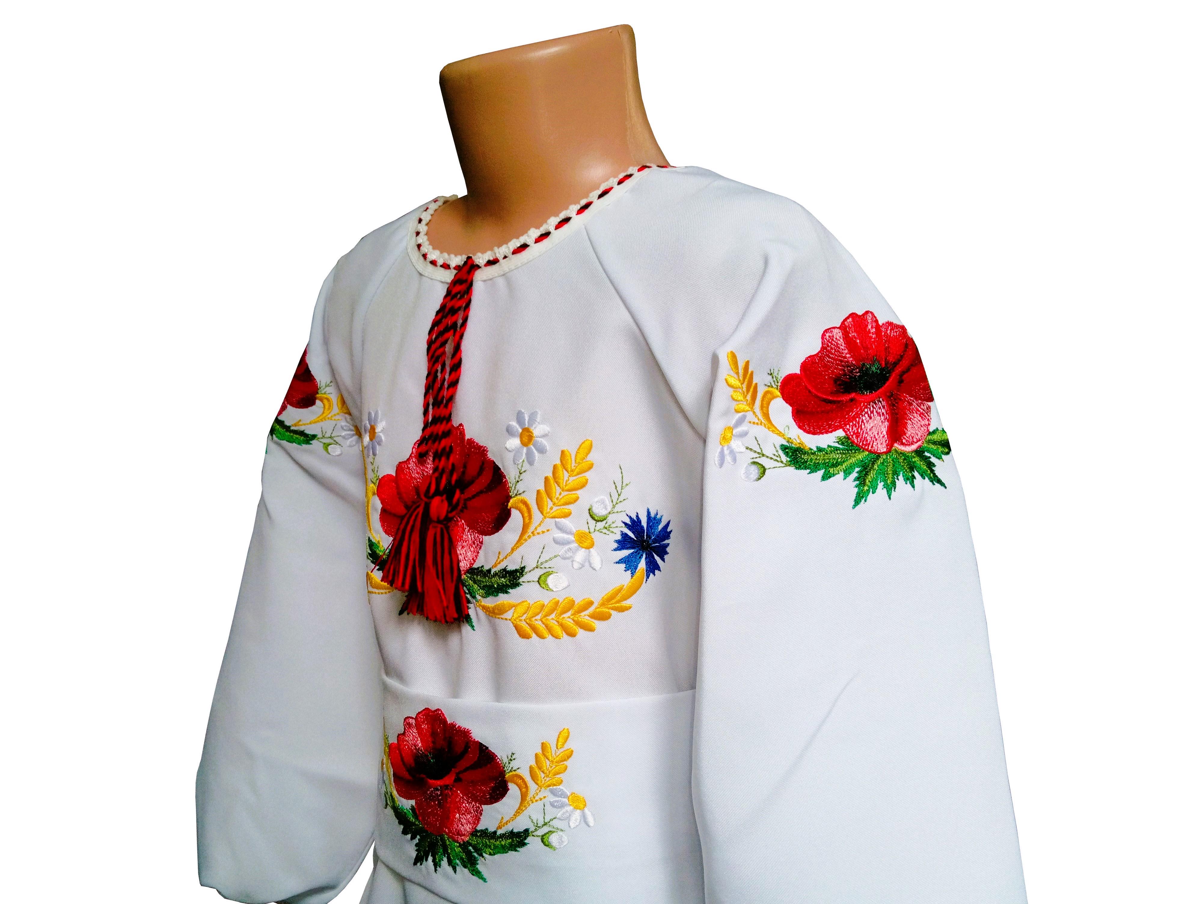 Платье детское вышитое Мак-волошки р. 30 (7756/30) - фото 2 Платье детское вышитое Мак-волошки р. 30 (7756/30) - фото 2