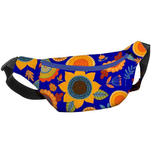Сумка-бананка через плечо и на пояс Presentville Bumbag Подсолнечники 27х16 см (BB_22S025_SI)