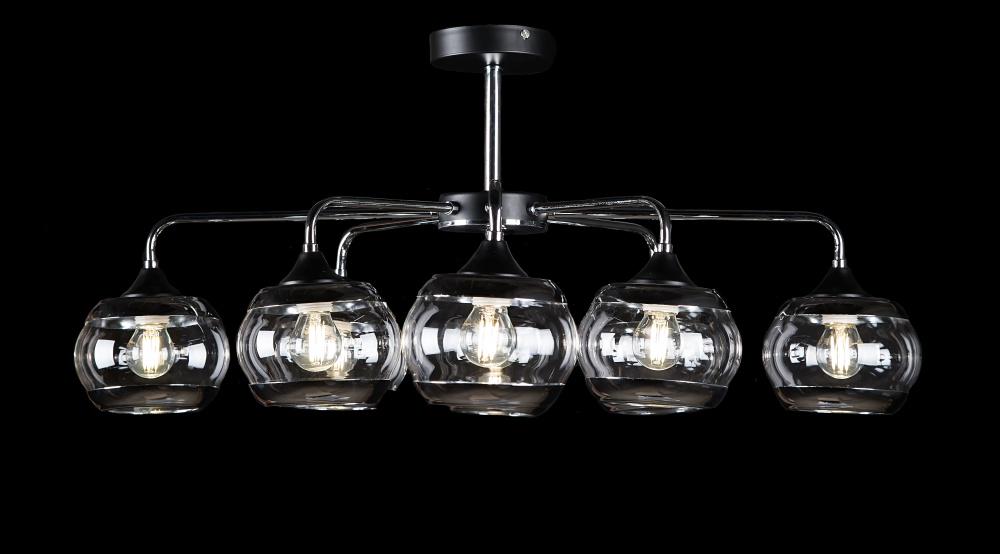 Люстра с плафонами Ray L3634/8 BK+CH (IR006598)