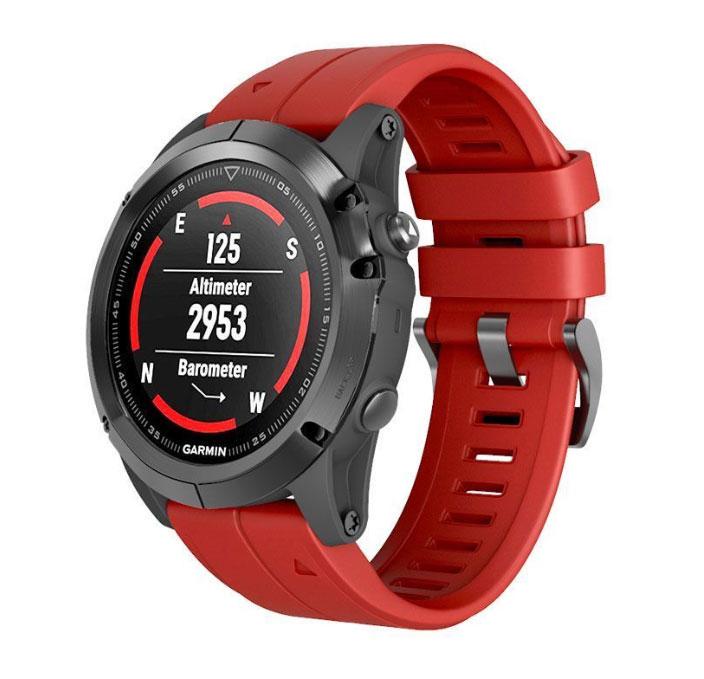 Силіконовий ремінець Primo для годинника Garmin Fenix ​​5/5 Plus/Fenix ​​6/6 Pro Red (1065396936) - фото 3