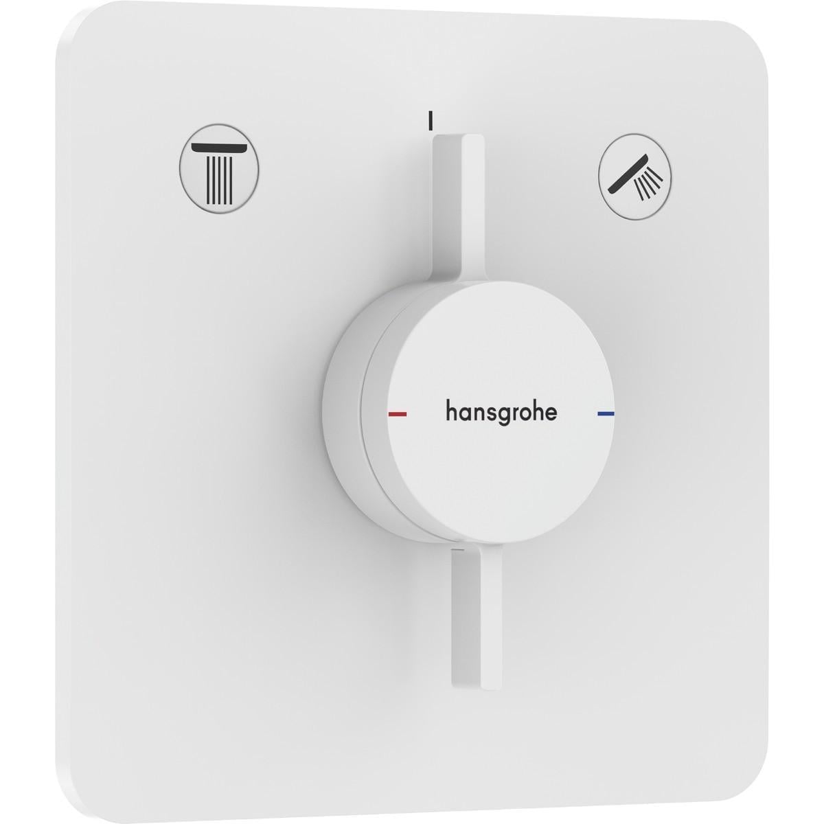 Смеситель для душа Hansgrohe DuoTurn Q термостатический Белый матовый (37463107) Смеситель для душа Hansgrohe DuoTurn Q термостатический Белый матовый (37463107)