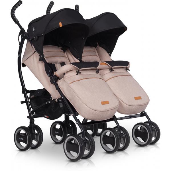 Коляска Easygo Коляска для двійні Comfort Duo 2019 latte, бежевий (9023-EGCD-07) - фото 2