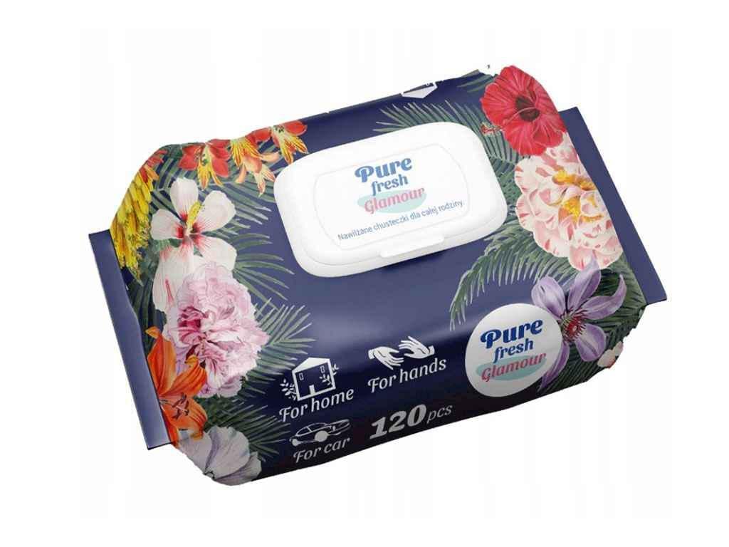 Вологі серветки Pure Fresh Pure Fresh Glamоur Flaming клапан МІХ 120 шт. (1091315)