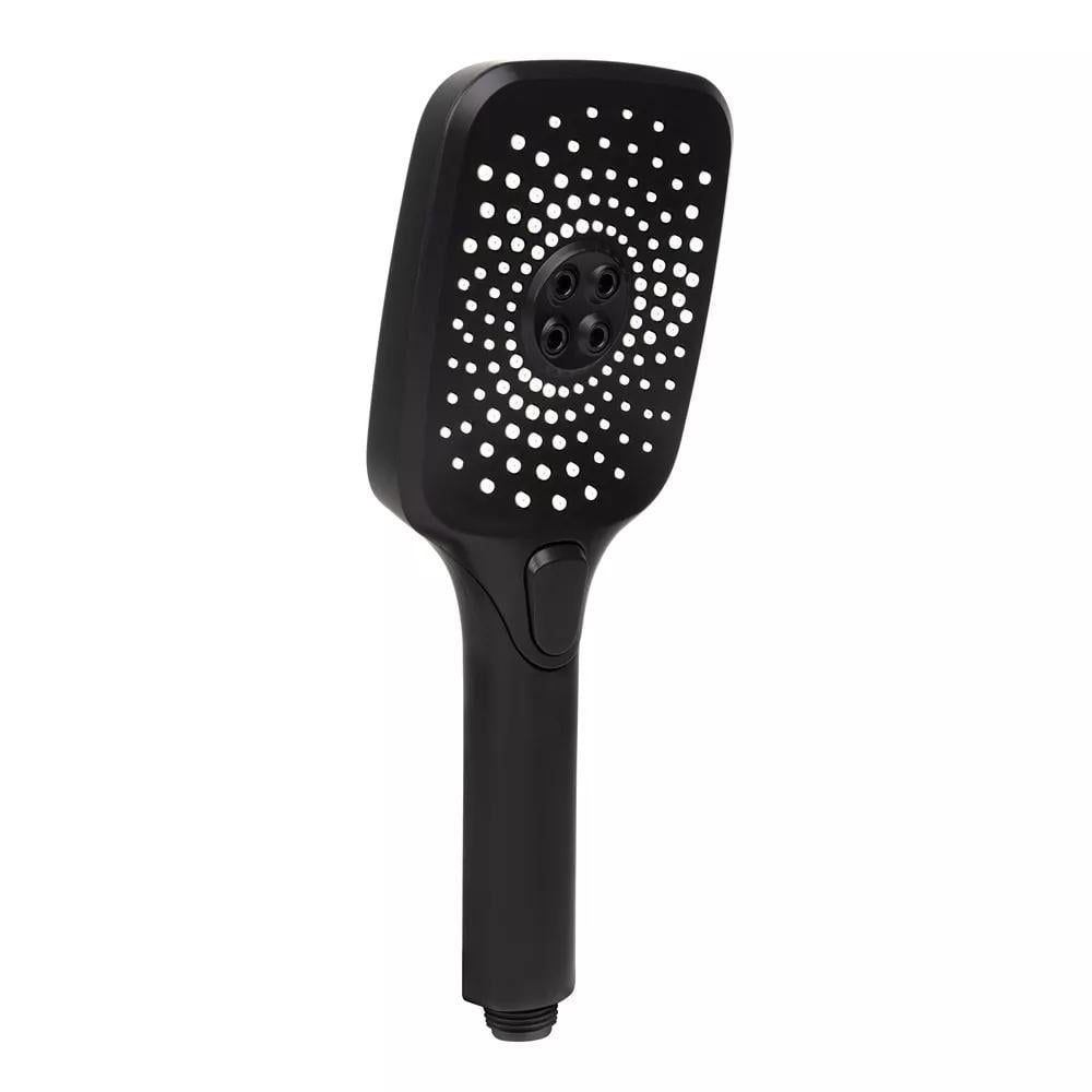 Душевая лейка Wezer WKY-37 BLACK с кнопкой 80 мм Черный (214075)