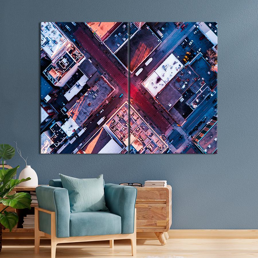 Настенний декор Утро над городом 71x51 см (A557-2)