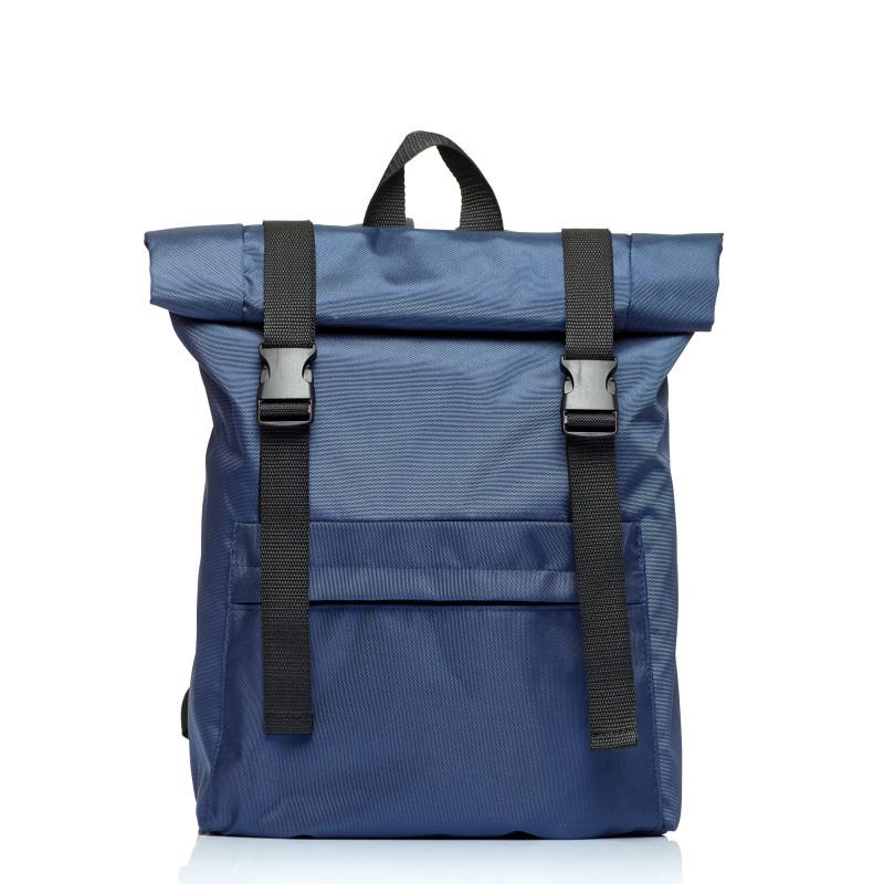 Рюкзак ролл Sambag RollTop Milton тканевый 41x30x16 см Синий