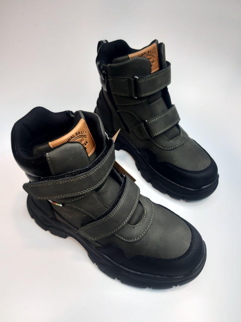 Ботинки для мальчика American Club р. 36 23,5 см Черный (158 khaki) - фото 5