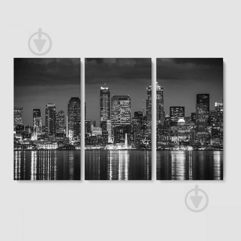 Модульная картина из трех частей Black city Malevich Store 126x80 см (MK311615)