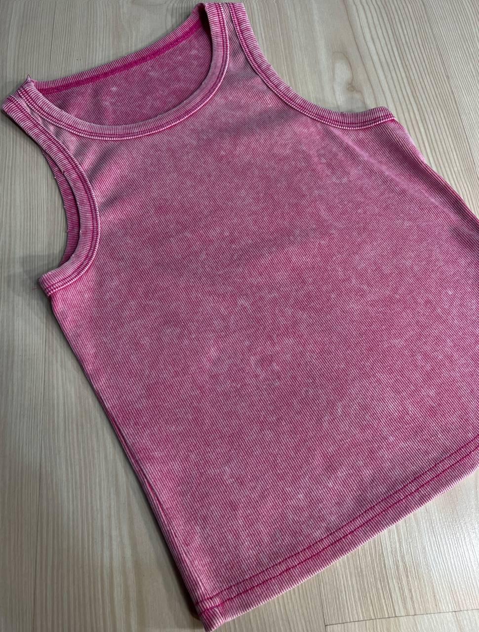 Майка жіноча A-N 2733 у рубчик з порізаними швами OS Рожевий (26794581) - фото 3 Майка жіноча A-N 2733 у рубчик з порізаними швами OS Рожевий (26794581) - фото 3
