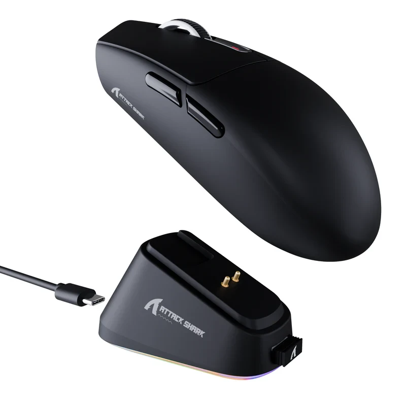 Компьютерная мышка игровая профессиональная attack shark G3 PRO 3 режима подключения Dock-станция (2865568685)