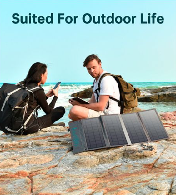 Сонячна зарядна станція Choetech Portable Foldable Solar Charger SC006 36W-C PD 3.0 USB QC 3.0 Сірий (SC006) - фото 17