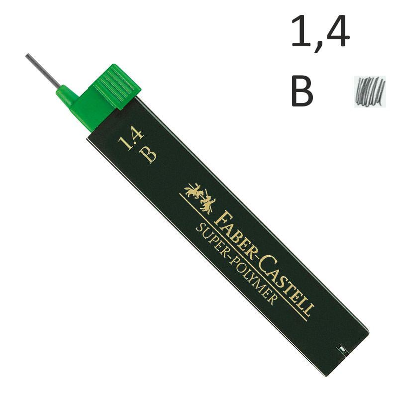 Грифель для механического карандаша Faber-Castell, 1,4 мм. B, , (121411)