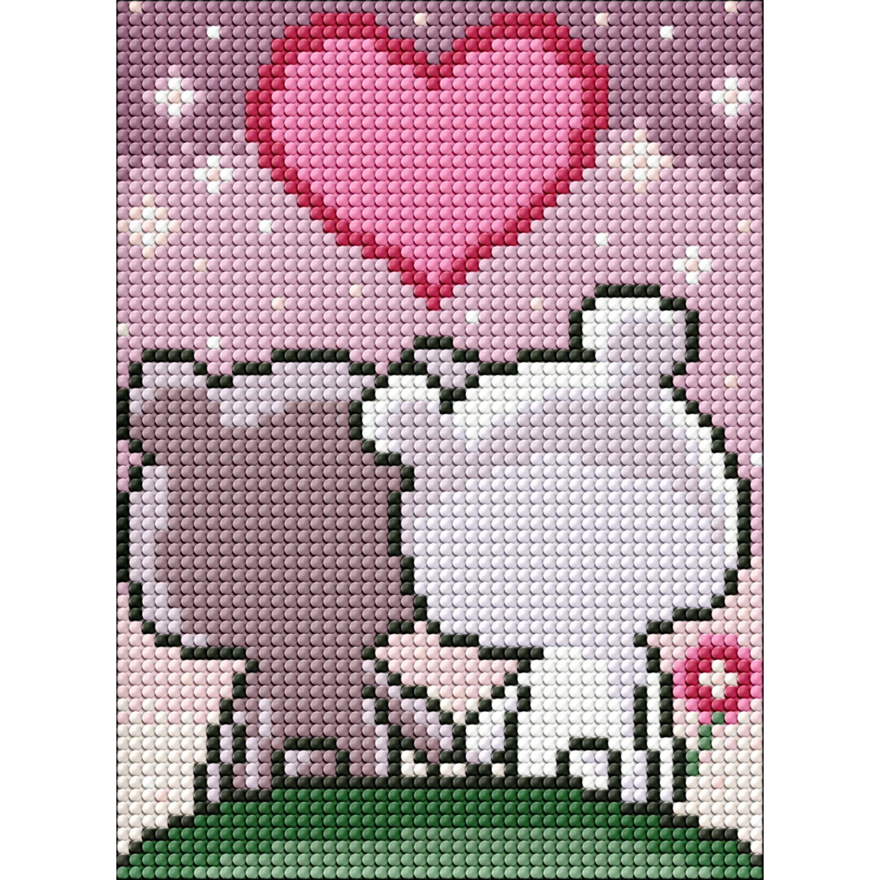 Алмазная мозаика Ideyka Влюбленные медвежата 15х20 см (VM-127-A-169)