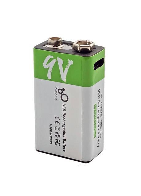 Акумулятор Крона Smartoools 650 mAh 9V/6LR61 літієвий із вбудованою зарядкою Type-C (19327) Акумулятор Крона Smartoools 650 mAh 9V/6LR61 літієвий із вбудованою зарядкою Type-C (19327)