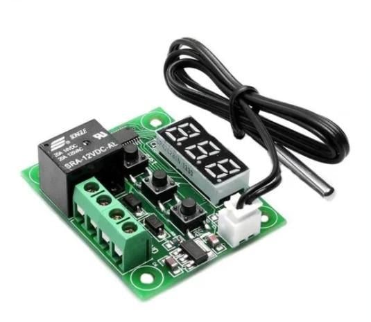 Терморегулятор с LED-индикатором и выносным датчиком W1209 12V (1327519650)