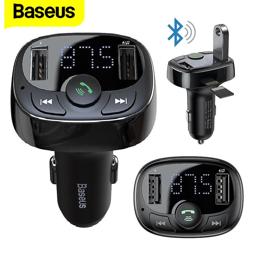 Зарядное устройство автомобильное Baseus T typed Wireless MP3 charger с FM-модулятором Black (CCALL-TM01) - фото 4