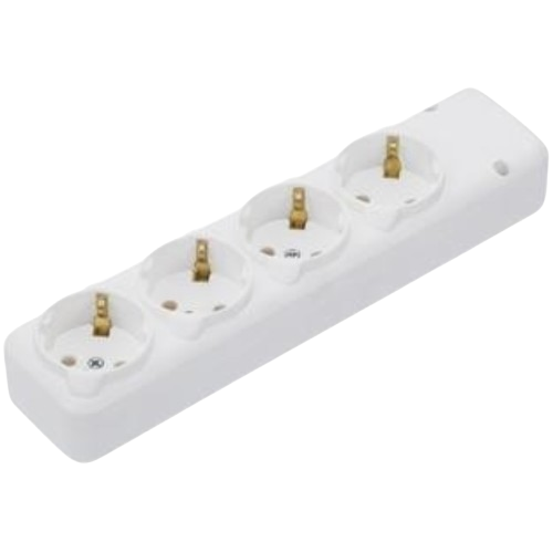 Колодка із заземленням NA-UEA 4 розеток номінальний струм 16А Білий (29875708) Колодка із заземленням NA-UEA 4 розеток номінальний струм 16А Білий (29875708)