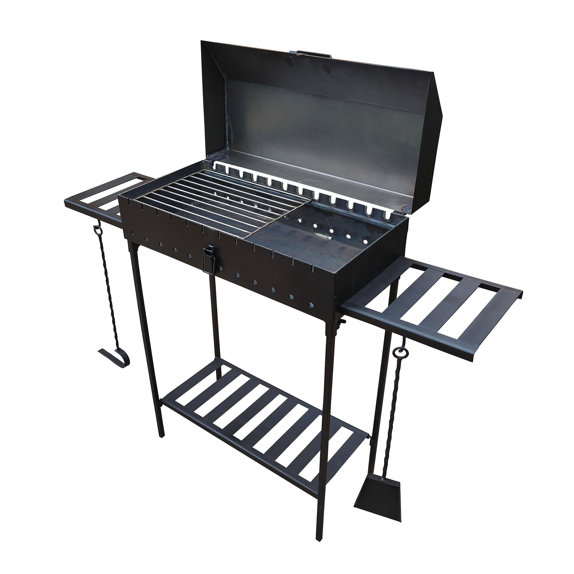 Мангал з кришкою зі знімними ніжками на 12 шампурів 4 мм
