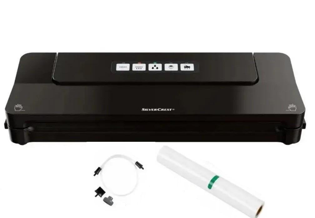 Вакуумный упаковщик Silver Crest Sous-Vide с вакуумной пробкой и 3 м Black